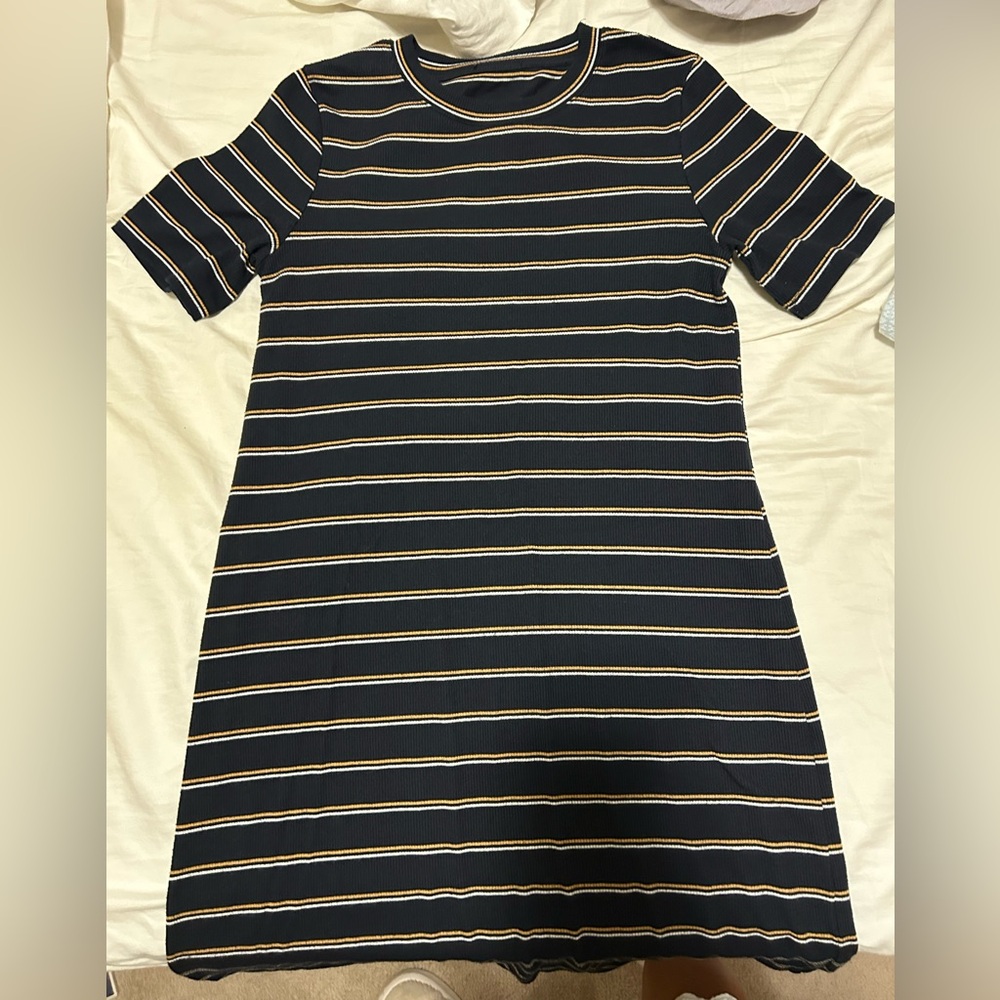 Striped Navy and White Dress